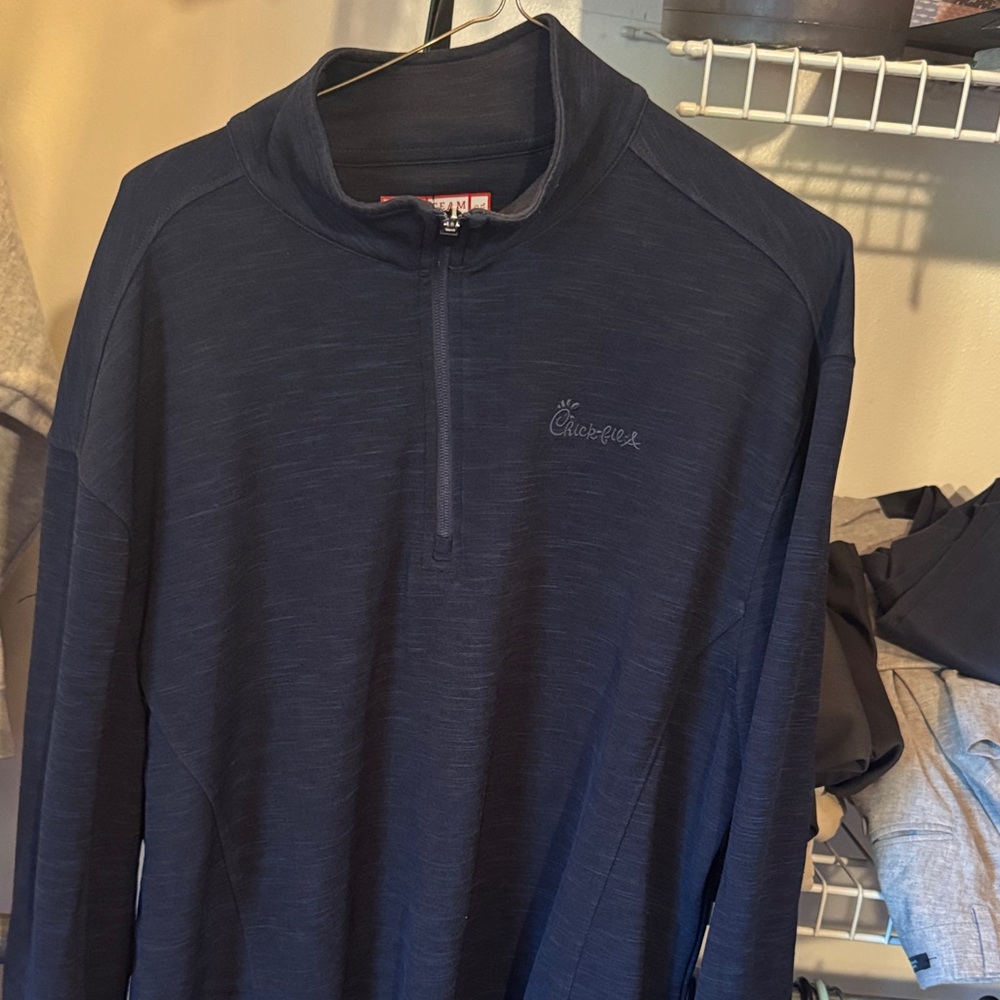 Champion Chick-Fil-A Navy/Dark Blue Quarter-Zip Pullover